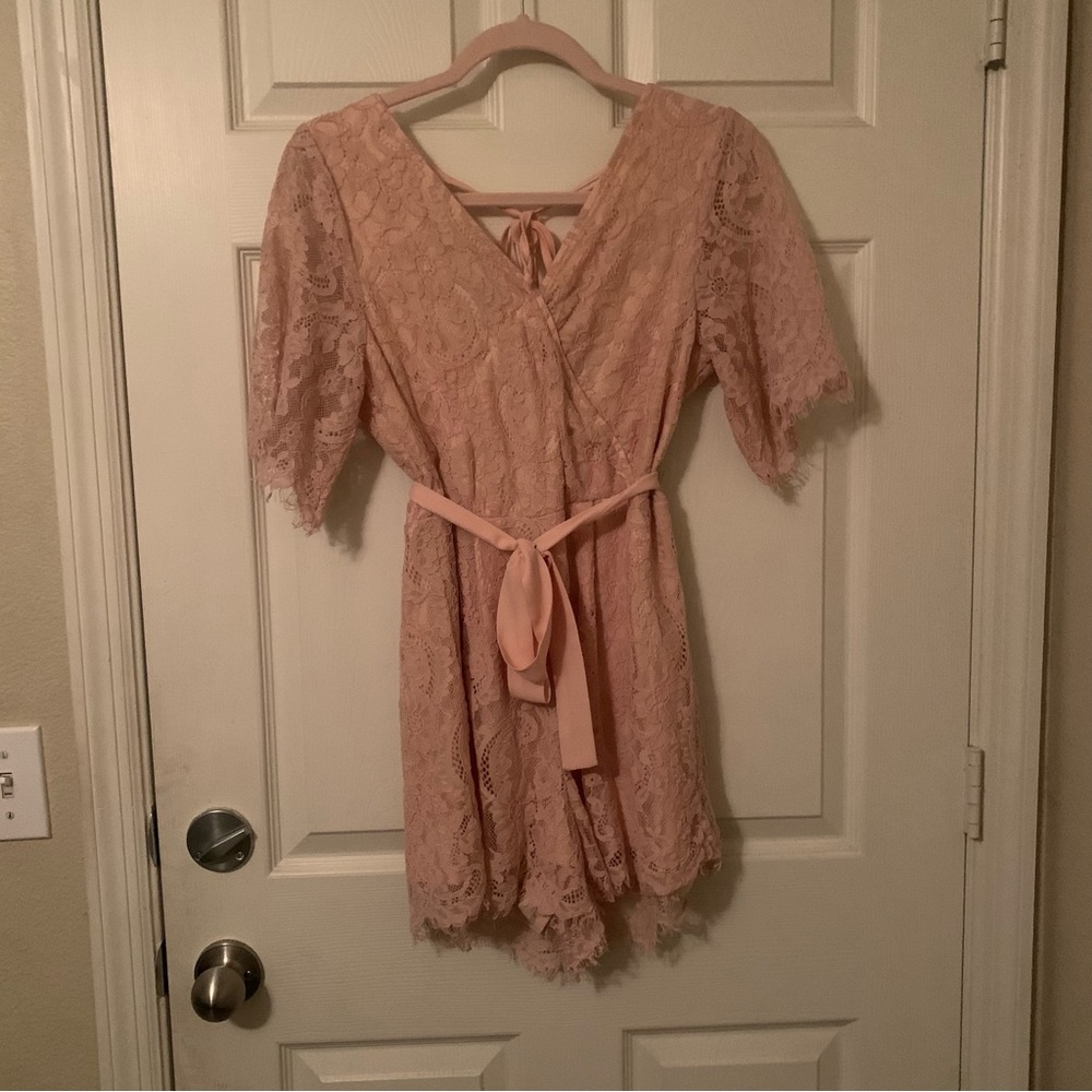 Pink lace TRIXXI Clothing romper🎀💕 *runs small*